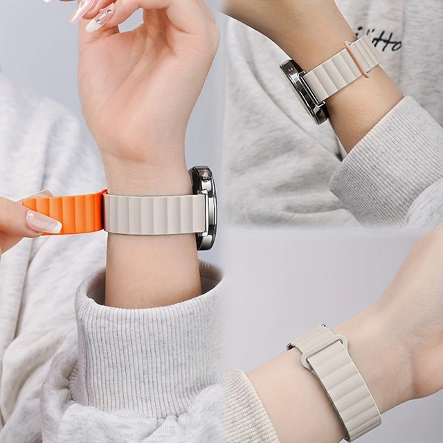 Huawei Uhrenarmband Silikon, Magnetschlaufe, Huawei Watch Fit 4, Fit 3 - Bild 1
