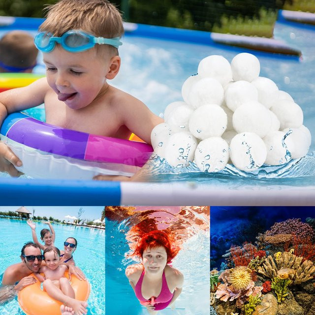 800 g Pool-Filterkugeln in Weiß als Ersatz für 30 kg Filtersand für Sandfiltersysteme - Bild 1
