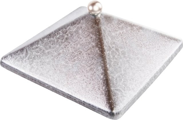 Gabiona Gabionen-Haube aus Stahl in Silbergrau, eckig, B/T/H: 32,5 x 32,5 x 10 cm - Bild 1