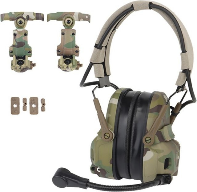 HD-17 GEN 6 Taktisches Headset mit Geräuschreduzierung und Tonabnehmer in Grün und Multicolour - Bild 1