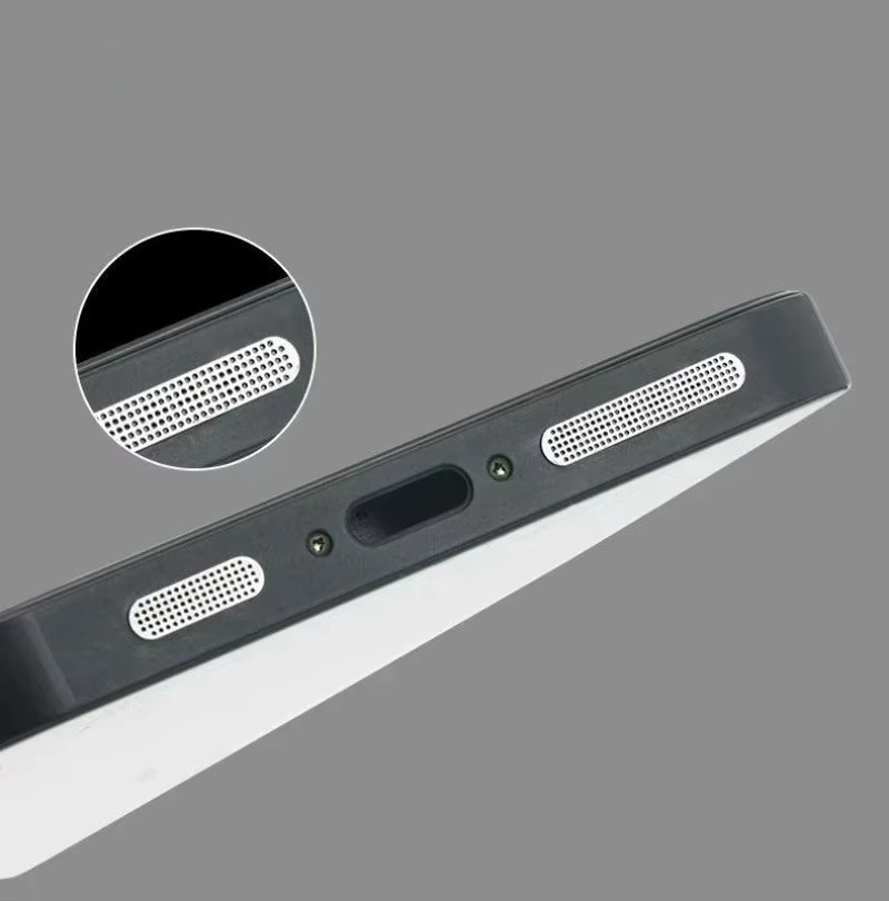13 Stück Universal Metall Mesh Anti-Staub Aufkleber für iPhone 17 16 15 Pro Max Plus Lautsprecher Schutz in Silber - Bild 6