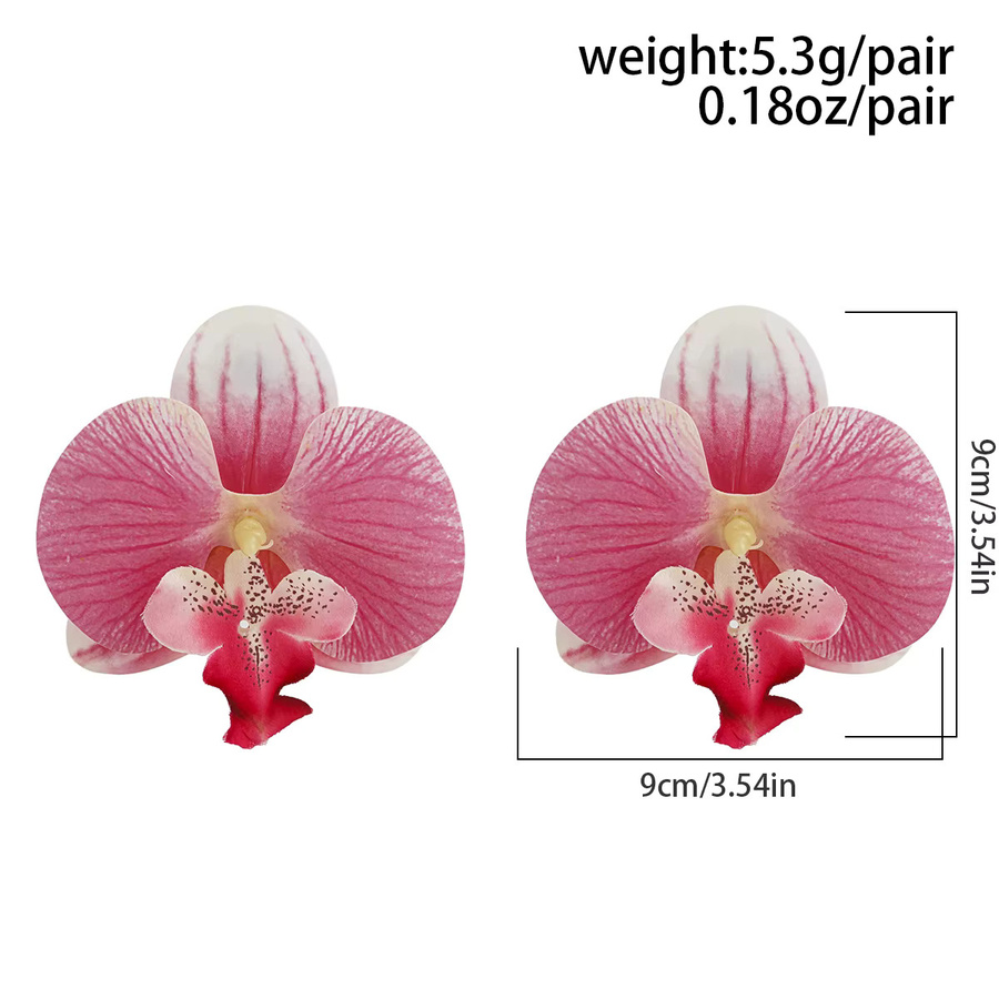 IngeSight.Z Ohrringe, Schmetterlings-Orchideen-Anhänger, rosa, Damen - Bild 3
