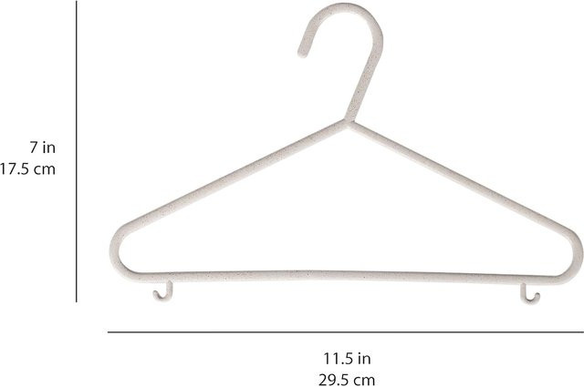3 Sprouts Kleiderbügel für Kinder, 15er-Pack, Grau und Weiß, platzsparend aus beschichtetem Stahl - Bild 1