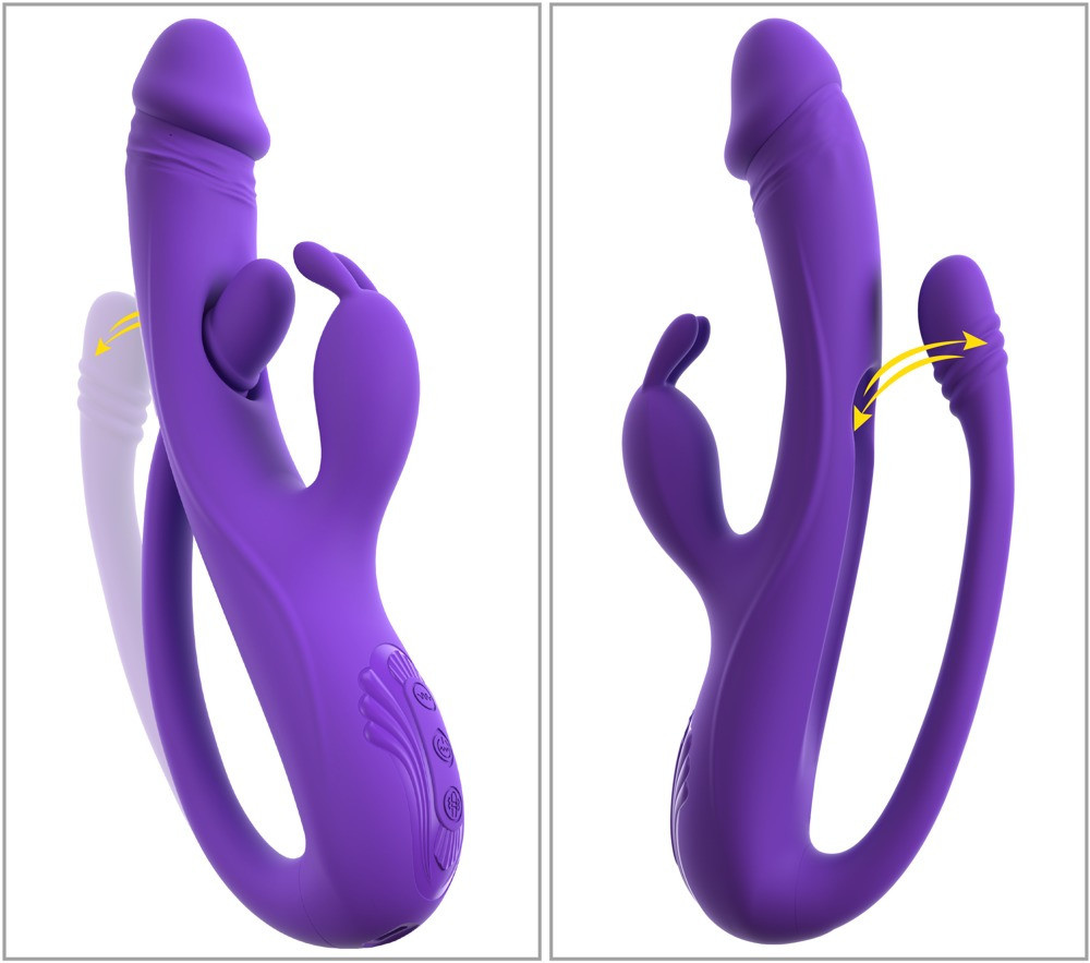 Sweet Smile Rabbitvibrator als G-Punkt und Anal-Stimulator in Lila - Bild 3