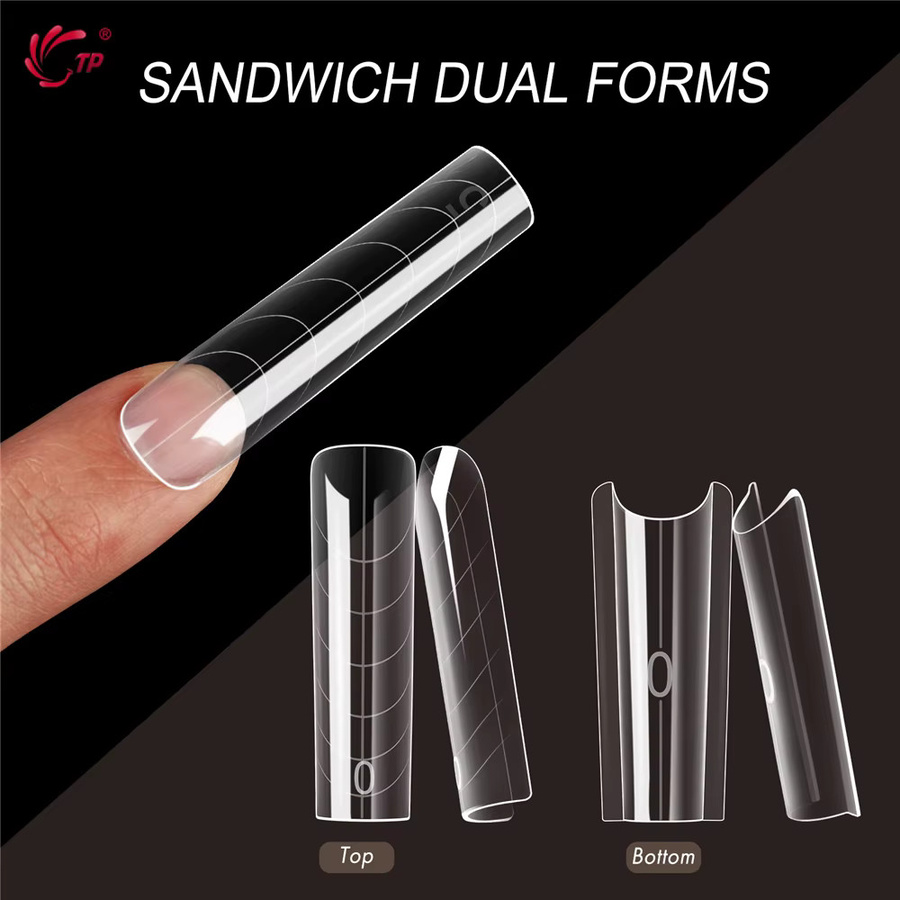 BNG Sandwich Dual Nagelformen, 240 Stück, Quadratisch, Stiletto - Bild 4