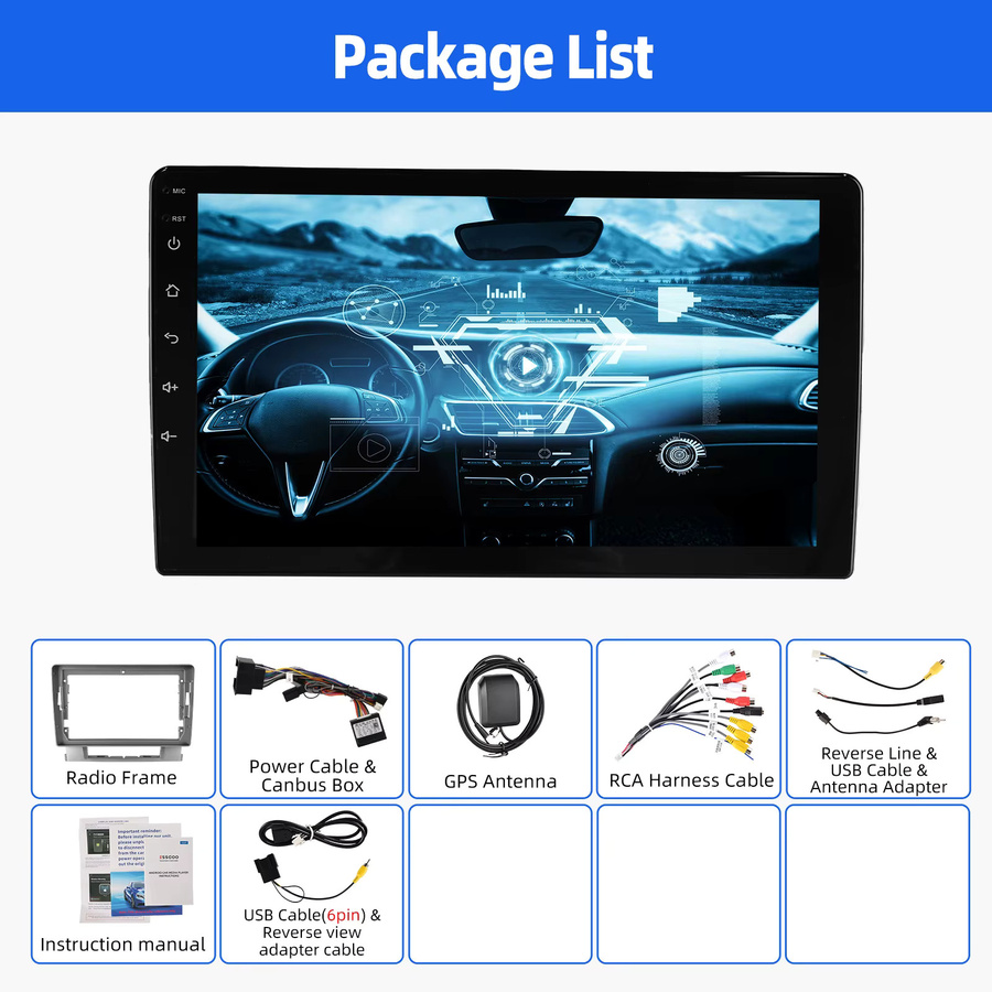 MOPECT 9 Zoll 2 DIN Autoradio für Opel Astra J 2009-2014 mit Android 15, kabellosem Apple CarPlay & Android Auto, 4GB RAM, 64GB ROM, DAB+ Digitalradio, GPS-Navigation, Bluetooth und FM RDS in Schwarz - Bild 5