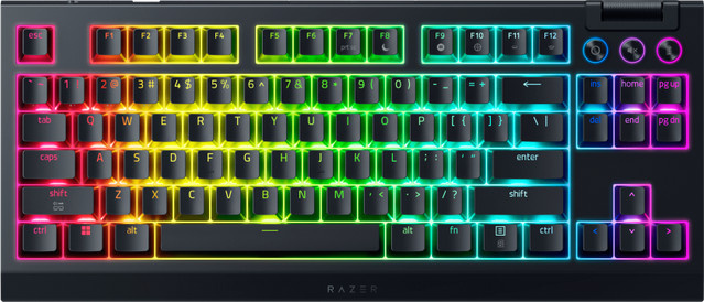 Razer BlackWidow V4 Tenkeyless HyperSpeed Gaming-Tastatur in Schwarz mit mechanischen Schaltern und QWERTZ-DE-Layout - Bild 1