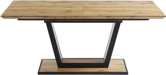 Vente-unique Esstisch Viteno aus MDF und Metall, erweiterbar, Naturfarben Hell, B/T/H: 240 x 180 x 60 cm - Bild 1