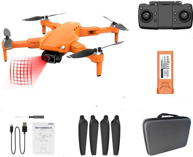 LYZRC L900 Pro SE Drohne mit GPS, 4K Kamera, 5G Wifi FPV, 360° Hindernisvermeidung und bürstenlosem Motor, Farbe: Orange - Bild 1