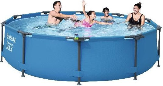 Schwimmbecken auf Stahlrahmen B/H/T: 305 x 76 cm - Bild 1