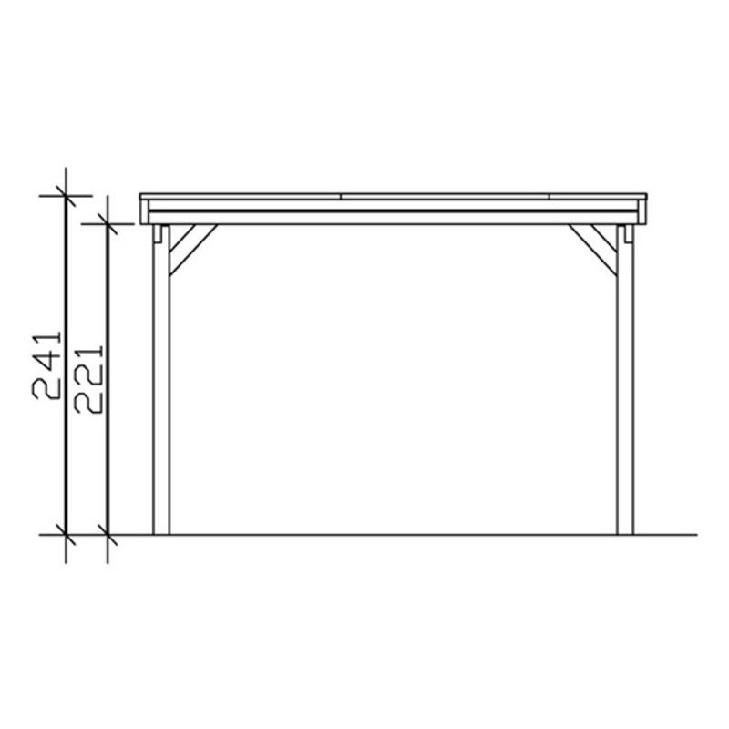 SKANHOLZ Carport Friesland braun farbbehandelt B/T: 397 x 555 cm, Höhe: 241 cm - Bild 2