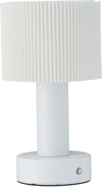 PR Home Tiara Tischleuchte LED Akkubetriebbar Weiß B: 13 cm, T: 24 cm, H: 24 cm - Bild 1