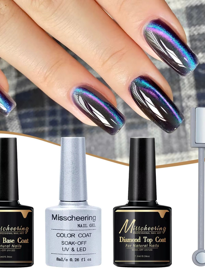 Misscheering Gel-Nagellack-Set, Lila-Blau, Magnetgel - Bild 5