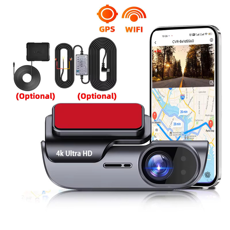 ACCEO 4K Auto-Dashcam mit Nachtsicht, GPS und WLAN in Schwarz - Bild 7