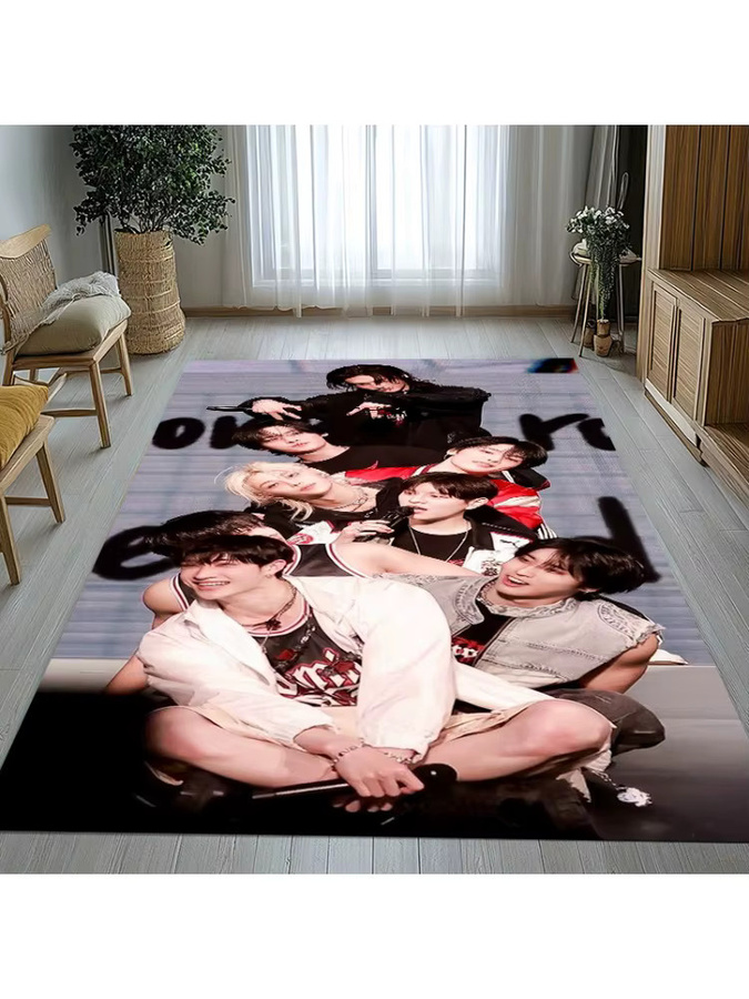 Potdemiel HD Stray Kids Kpop Star Teppich, rutschfest und weich, mehrfarbig, rechteckig - Bild 2