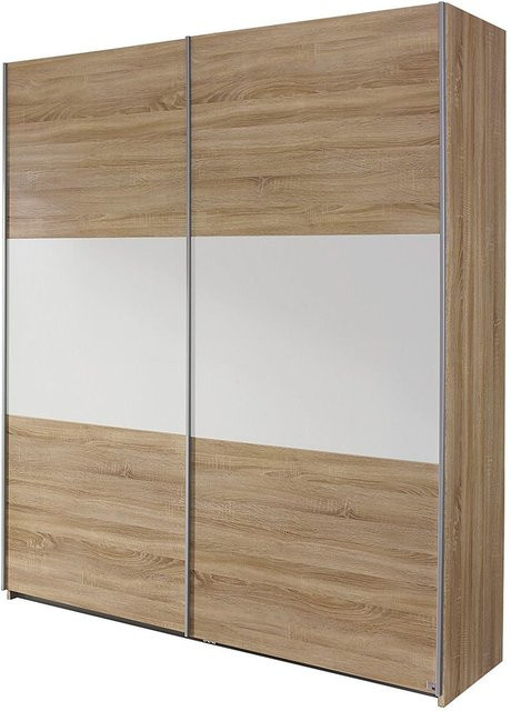 RAUCH BLUE Schwebetürenschrank Borba in Alpinweiß und Eiche Sonoma, Breite: 175 cm, Tiefe: 59 cm, Höhe: 210 cm - Bild 1