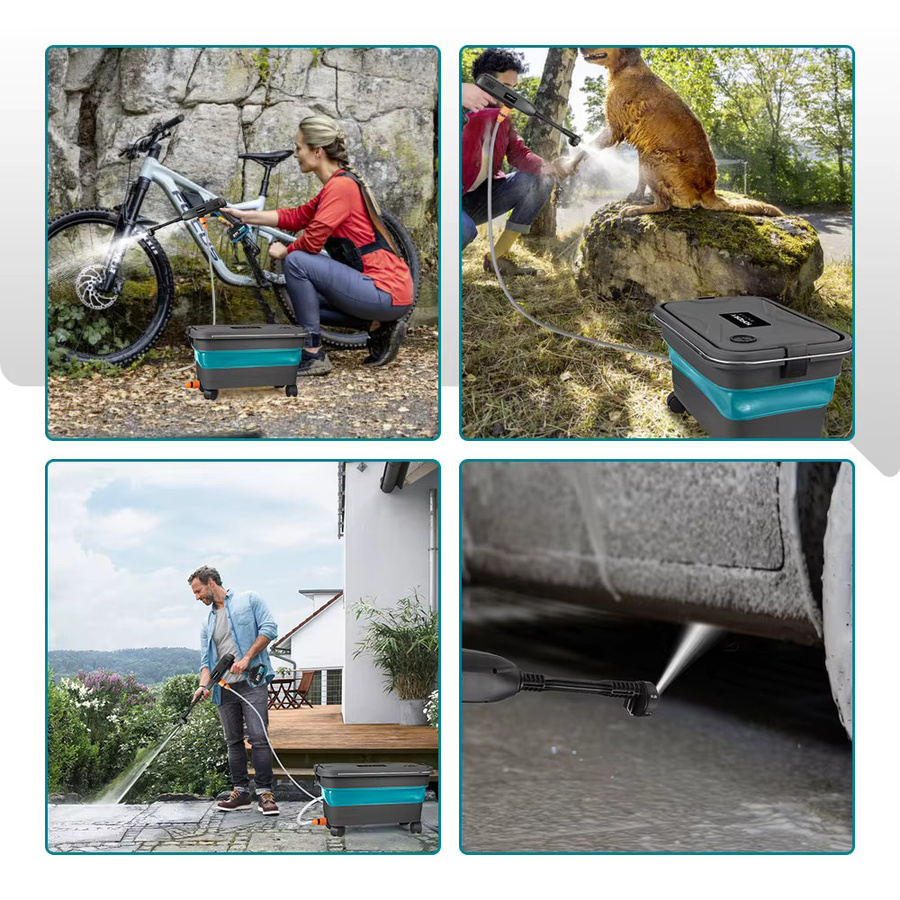 YOFIDRA Hochdruck Auto Waschmaschine Pistole mit 22L Wassertank und 100 Bar für Makita 18V Akku - Bild 6