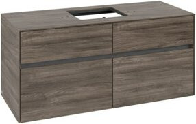 V&B Waschtischunterschrank Collaro in Stone Oak, B/T/H: 120 x 54,8 x 50 cm, mit mittiger Waschtischplatzierung - Bild 1