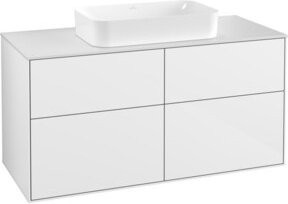 Villeroy & Boch Waschtischunterschrank Finion mit Wandbeleuchtung, Farbe Weiß lackiert, B: 120 cm, T: 60,3 cm, H: 50,1 cm - Bild 1