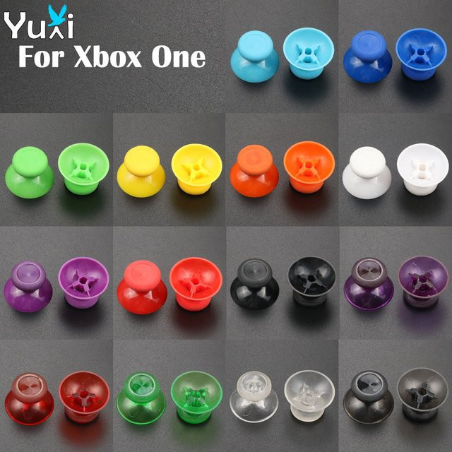 YuXi 2 Stück 3D Analog Joystick Thumbstick Griffe in Weiß für Xbox One Gamepad Controller - Bild 1