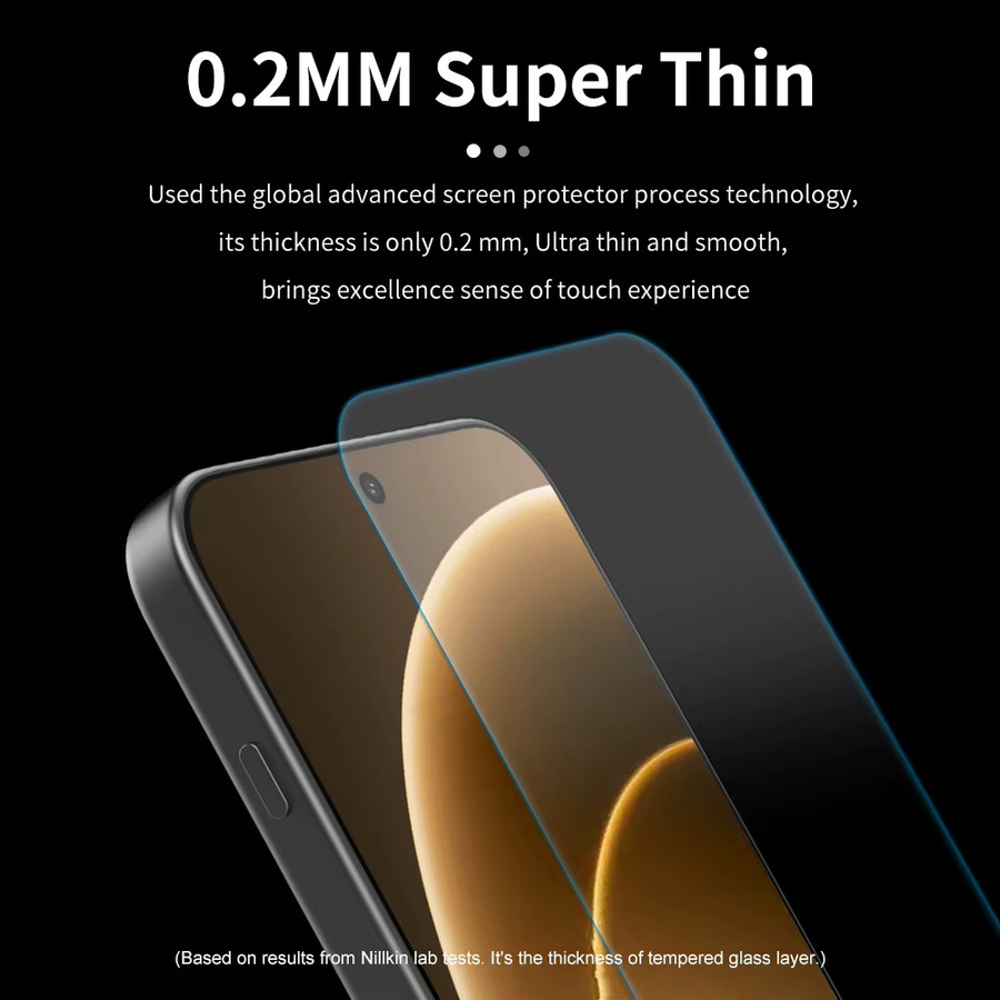 Nillkin Displayschutzfolie aus gehärtetem Glas für OnePlus 15 und OnePlus 15R Pro Serie, transparent, 9H Anti-Explosions-Schutz - Bild 3