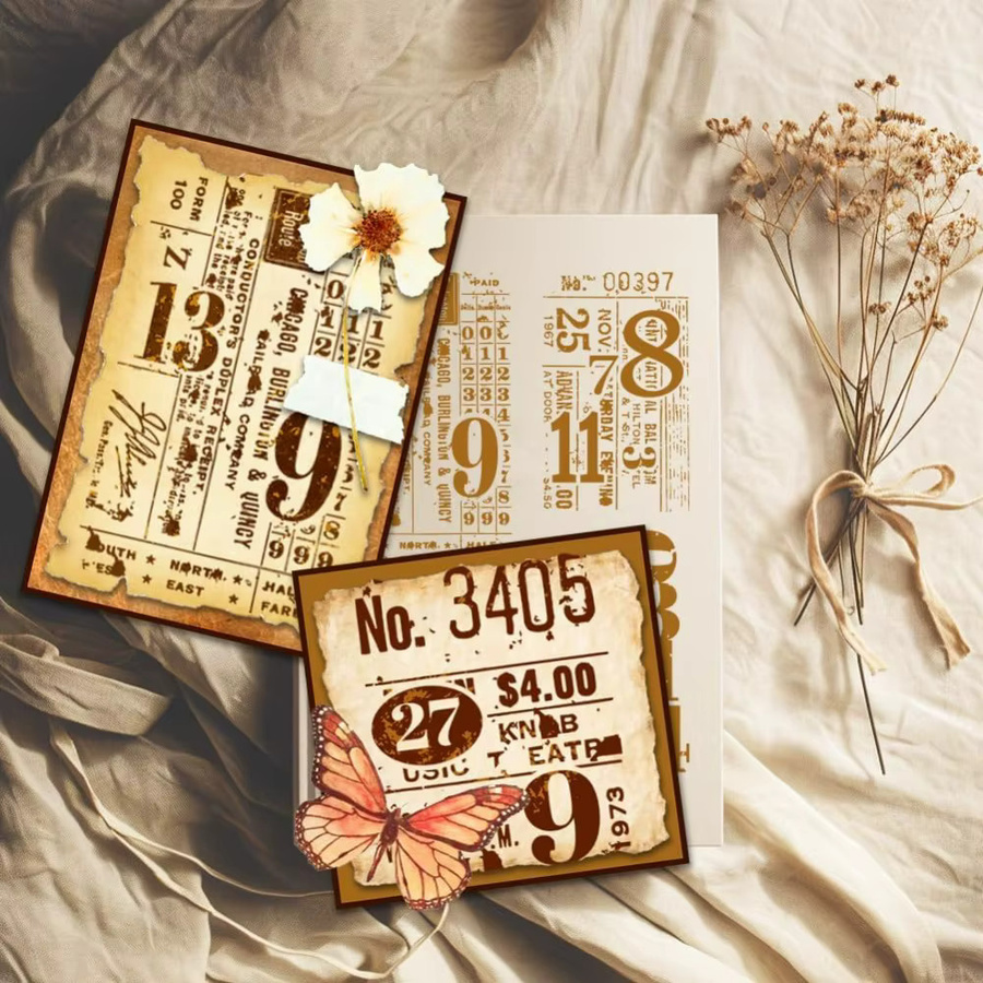 Retro Zahlen Stempel Transparent für Kartenherstellung und Vintage Siegelarbeiten - Bild 4