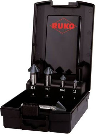 Ruko ULTIMATECUT 5-teiliger Kegel- und Entgratsenker-Satz DIN 335 90 Grad aus HSS in Silber - Bild 1