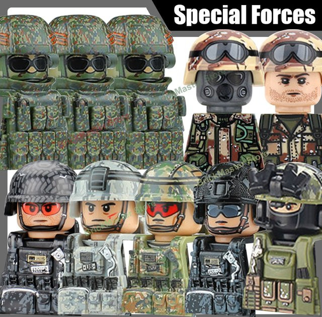 BRICKPANDA MOC Militär-Kommando Spezialeinheiten, Polizei, Einzelfigur, Kunststoff - Bild 1