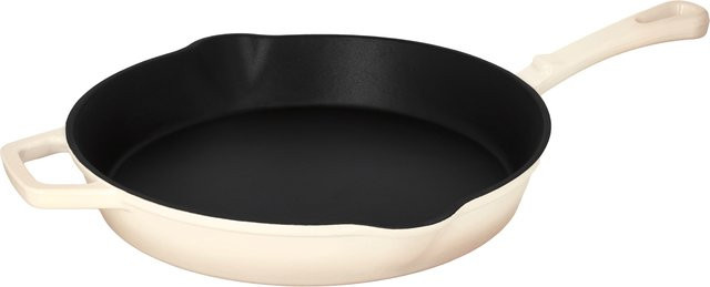 SILVERCREST Premium-Gusseisenpfanne aus emailliertem Gusseisen in Beige, Durchmesser: 30 cm - Bild 1