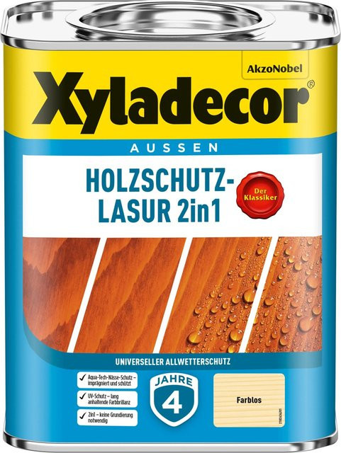 Xyladecor Holzschutz-Lasur 2in1 Transparent matt 0,75 l - Bild 1