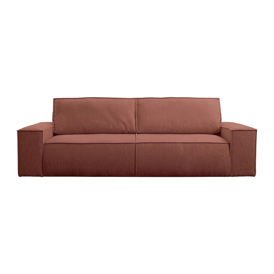 Vente-unique Schlafsofa Amelia in Rosa mit Cordbezug, Breite: 257 cm - Bild 2