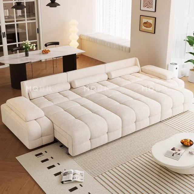 Chenier Lawrence Elektrisches Wohnzimmersofa mit verstellbarer Kopfstütze und ausziehbarem Funktionsteil, Farbe: Beige - Bild 1