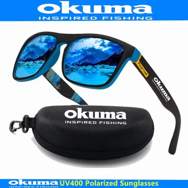 Okuma Sonnenbrille, Vollrand, Kunststoff, Unisex, schwarz, grün, polarisiert - Bild 1