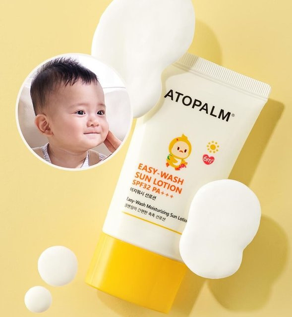 ATOPALM Easy-Wash Sonnenlotion SPF32, 60 ml, mit Kamillenblütenextrakt - Bild 1