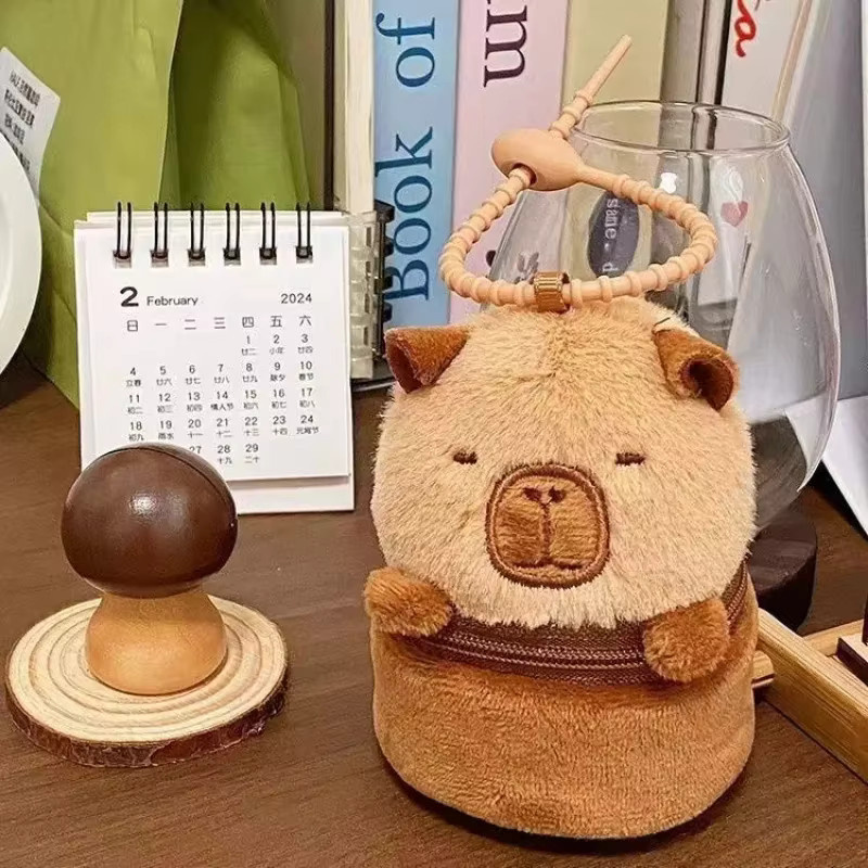 Cartoon Capybara Geldbörse Headset Tasche Anhänger, Plüsch Puppe, 1-20 Stück - Bild 3