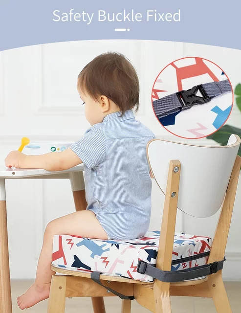 INSULAR Kinder Booster Sitzkissen, Einstellbares und Abnehmbares Sitzpad für Hochstühle, Multicolour - Bild 1