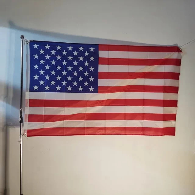 USA-amerikanische Flagge mit Sternen und Streifen aus Polyester in Rot, Weiß und Blau, B/H: 91 x 152 cm - Bild 1