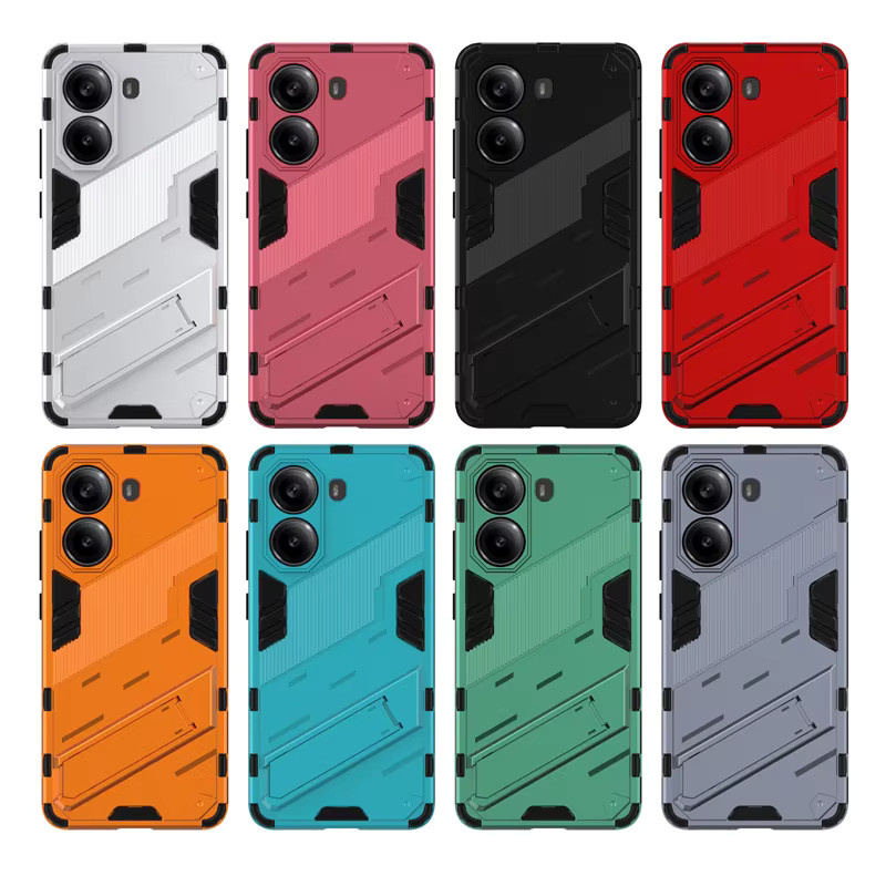 Stoßfeste Schutzhülle für Xiaomi Poco X7 Pro in Blau mit Objektivschutz und Ständerfunktion - Bild 2