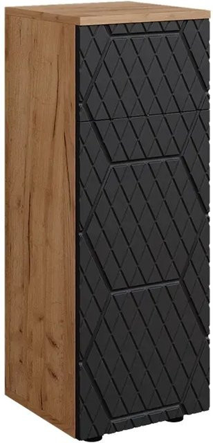 Vicco Midischrank Irma Badezimmer in Eiche und Anthrazit mit 1 Schublade und 2 Fächern B/T/H: 30 x 30 x 81 cm - Bild 2