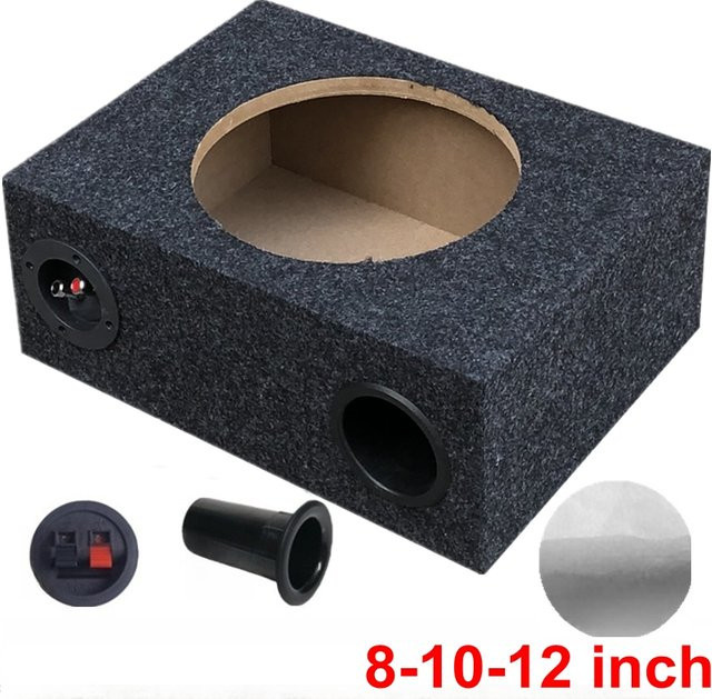 Cbirds Ultra-Dünnes Subwoofer-Gehäuse aus Holz in Schwarz für 8, 10 oder 12 Zoll Lautsprecher - Bild 1