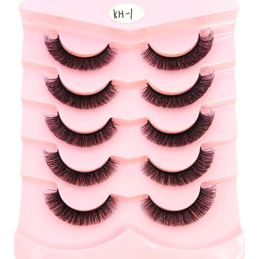 AMSDCN Falsche Wimpern, 3D-Nerzwimpern, Black, Unisex - Bild 5