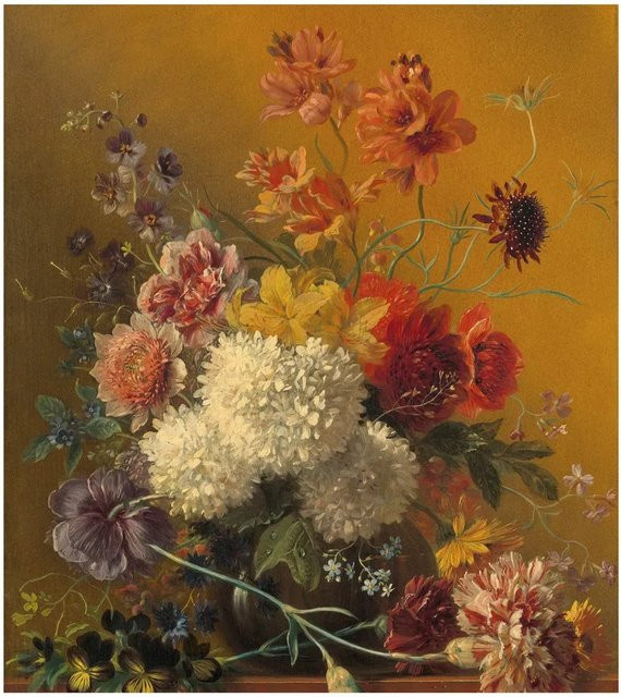 Art for the Home Fototapete Quinty flowers in Multicolour mit Blumenmuster aus Vlies, B: 280 cm, H: 250 cm - Bild 1