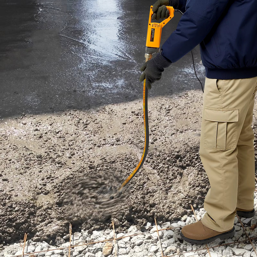 CNCEST Handbetonrüttler elektrischer Beton-Vibrationsstab 1300 W in Gelb - Bild 2