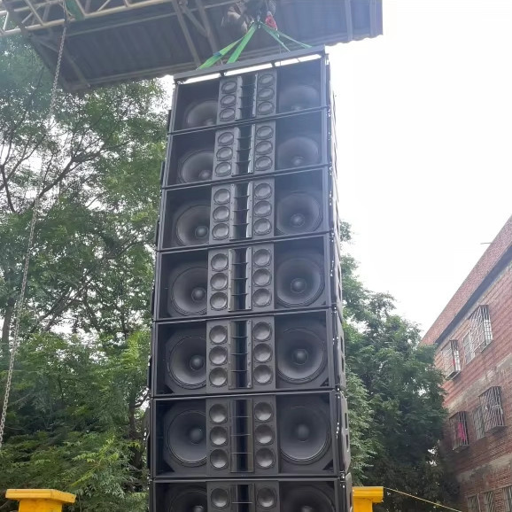 XMSJ Passiver 3-Wege Line-Array-Lautsprecher in Schwarz mit doppeltem 15-Zoll-Soundsystem - Bild 1