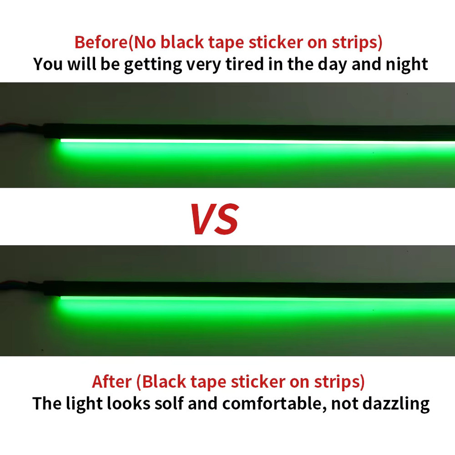 KALADA 18 in 1 LED Neon Flex Acrylstreifen RGB Ambientebeleuchtung für Auto und Umgebung, Mattschwarz, 25 m Rolle - Bild 5
