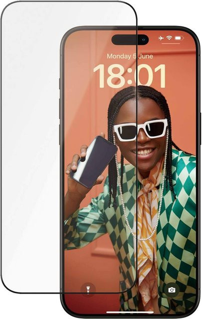 PanzerGlass Ceramic Displayschutz Ultra-Wide Fit für iPhone 15 Pro Max, Transparent, inklusive EasyAligner - Bild 1