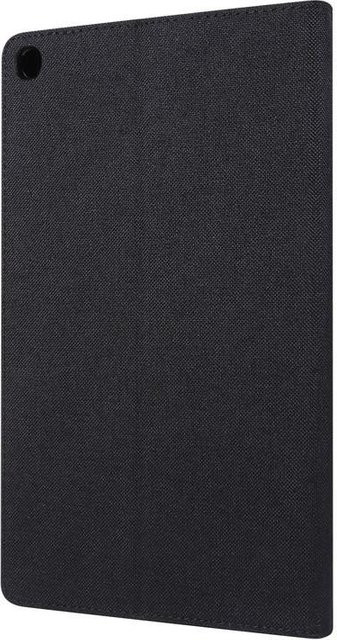 Samsung Galaxy Tab A 10.1 Hülle SM-T510 T515 Flip-Case mit Stoffoberfläche und TPU in Schwarz - Bild 1