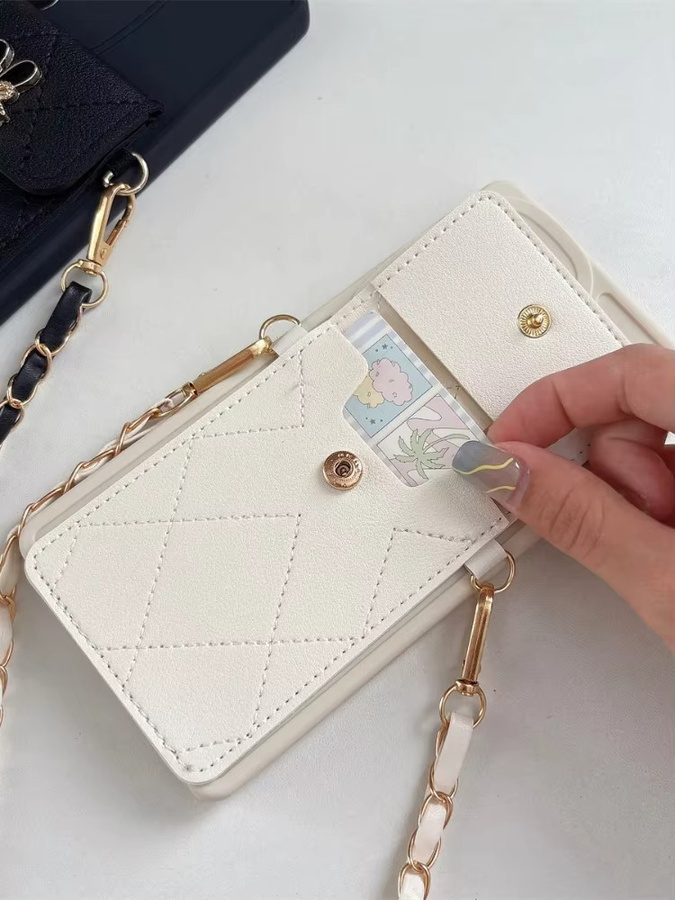 Crossbody Kartenhalter Brieftasche aus Leder mit Cartoon-Design als Handyhülle für Samsung Galaxy S25 S26 Ultra S24 S23 S21 S20 FE S22 Plus in Schwarz - Bild 4