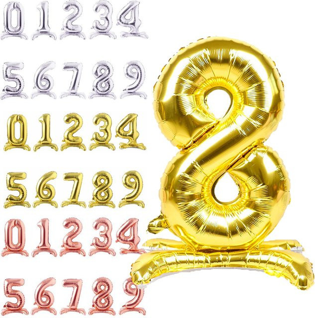 32 Zoll Folienballons Set in Rose Gold und Silber für Hochzeiten, Geburtstage und Partys - Bild 1