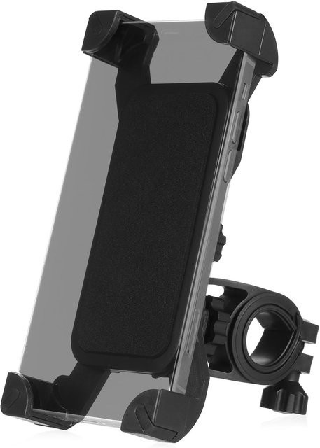 TOMTOP Fahrrad-Telefonhalterung mit 360-Grad-Drehung für Elektroroller und Lenker, Schwarz - Bild 1